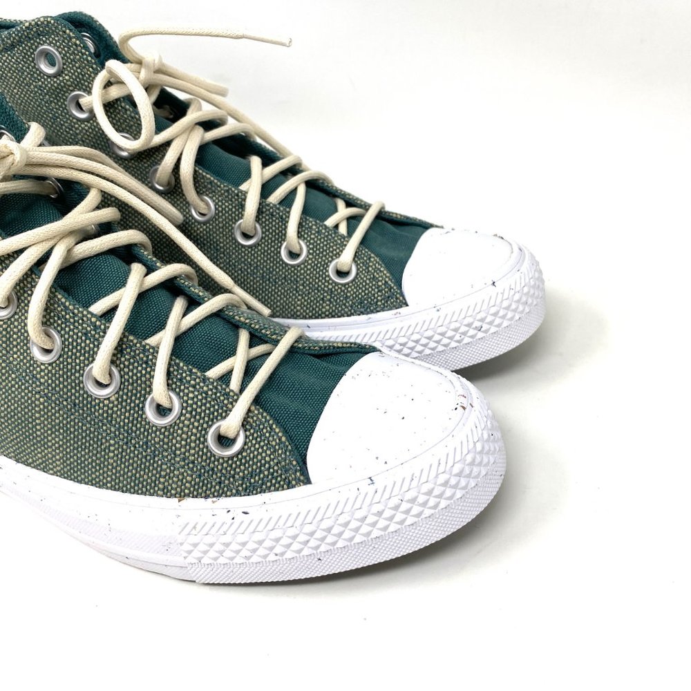Converse Ctas Shoes Women High Top Forest Pine Green White Size Sneakers 171414F - Picture 7 of 9